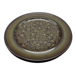 Vtg Franciscan Madeira Brown Floral Stoneware dinner Plate set of 2 READ